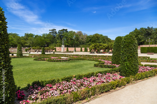 Madrid  Spain. Scenic view of the Parterre Garden