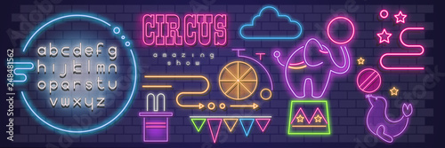Circus Neon Sign Set