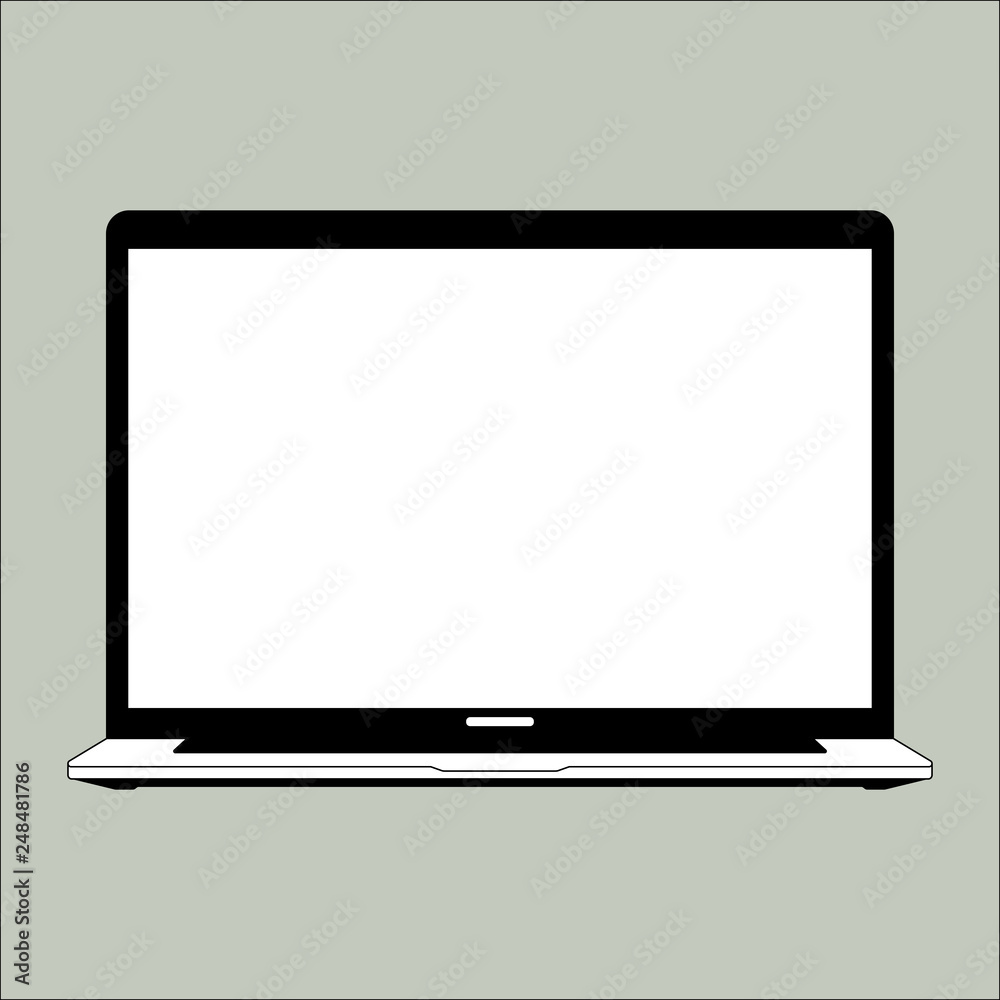 notebook laptop, vector illustration,lining draw,front notebook laptop, vector illustration,lining draw,front