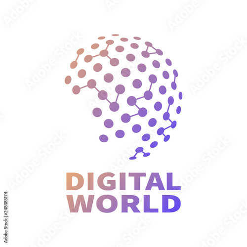 Global network connection, business concept. Vector illustrator. EPS 10