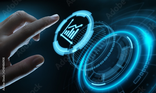 Financial Graph. Stock Market chart. Forex Investment Business Internet Technology concept