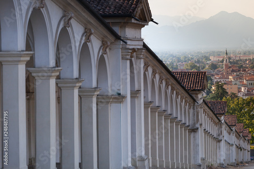 Colonnade of Church of St. Mary of Mount Berico by the sculptor Orazio Marinali, Vicenza photo