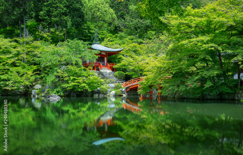 pond view in Daigo ji temple, Kyoto © Paulista
