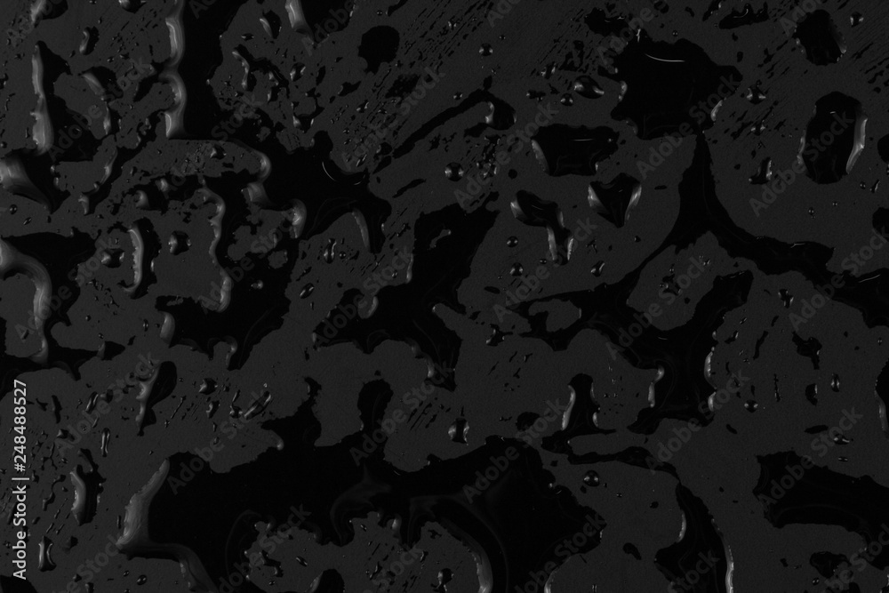 black liquid on a black background, abstract dark background, blots of different shapes black liquid on a black background, abstract dark background, blots of different shapes