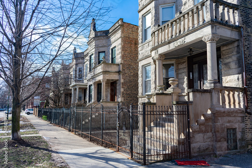 Row of Homes in Logan Square Chicago