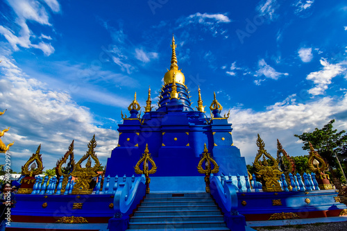 Wat Rong Suea Ten, Blue Temple, Chiang Rai, Thailand photo