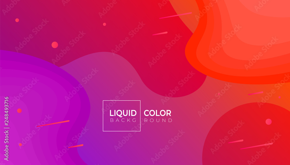 liquid color abstract geometric shapes  modern poster