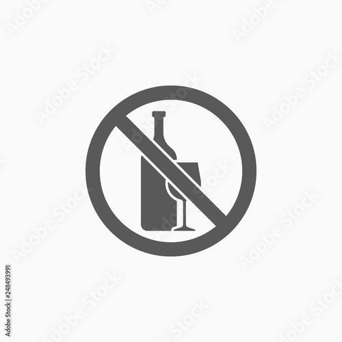 no alcohol icon, no drinking vector
