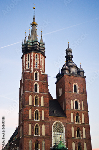 Cracow/Krakow, Poland, the Mariacki Church landmark