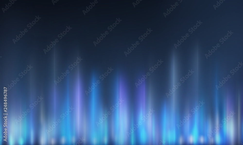 Product showcase spotlight background. Clean photographer studio. Abstract blue background with rays of neon light, spotlight, reflection on water. - obrazy, fototapety, plakaty 