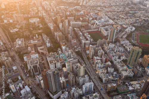 Photography Top view of Hong Kong residential city