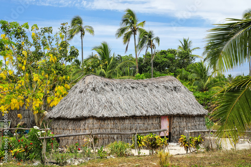 Traditional Kanak house on Ouvea Island, Loyalty Islands, New Caledonia