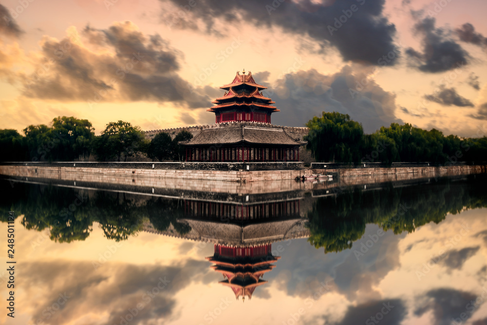 Forbidden City Turret Sunset