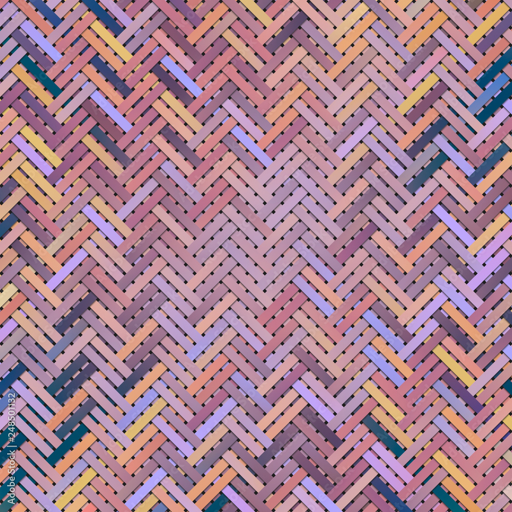 Abstract conceptual woven mat or rattan virtual geometric pattern. For graphic design, background or texture.