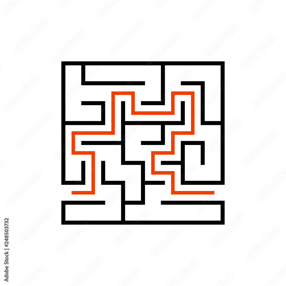 Abstact labyrinth. Game for kids. Puzzle for children. Maze conundrum. Vector illustration. Abstact labyrinth. Game for kids. Puzzle for children. Maze conundrum. Vector illustration.