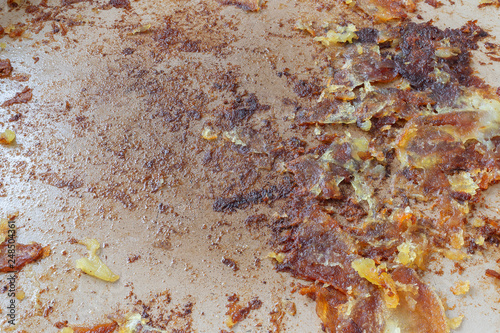 Dirty surface of pan