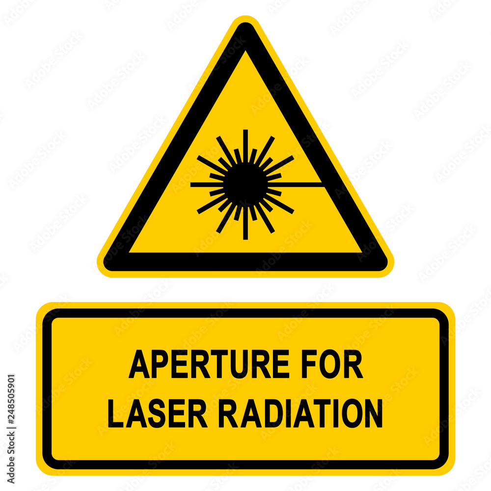 nbcs5 NewBigCombinationSign nbcs - english text: Aperture for laser radiation / warning label (danger) triangular - black yellow - xxl e7198 nbcs5 NewBigCombinationSign nbcs - english text: Aperture for laser radiation / warning label (danger) triangular - black yellow - xxl e7198