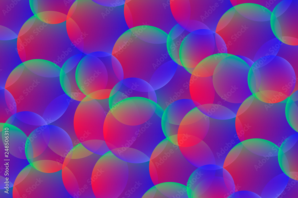 Gradient rounds. Geometric colorful background