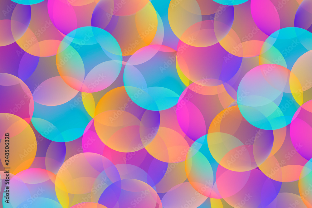 Gradient rounds. Geometric colorful background