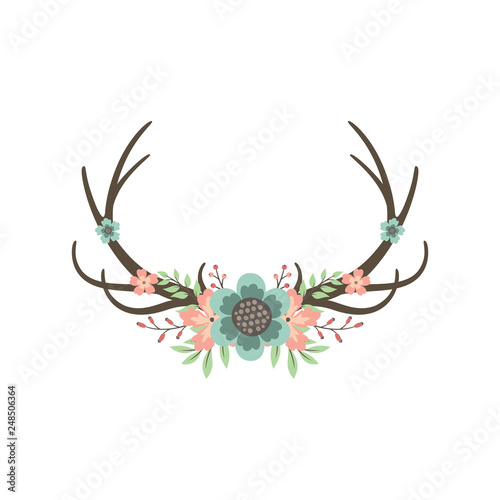 Deer antlers floral