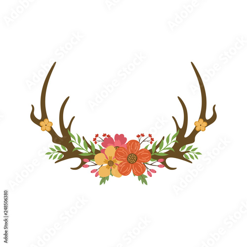 Deer antlers floral