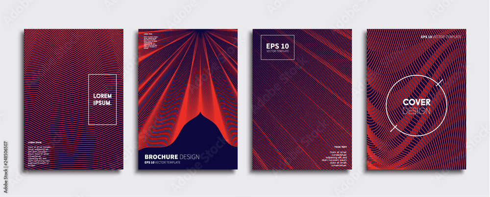 Vector cover designs. Future Poster template. Smartphone modern background set.