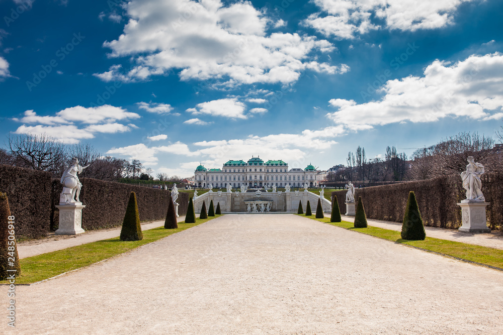 Upper Belvedere palace in a beautiful early spring day Upper Belvedere palace in a beautiful early spring day