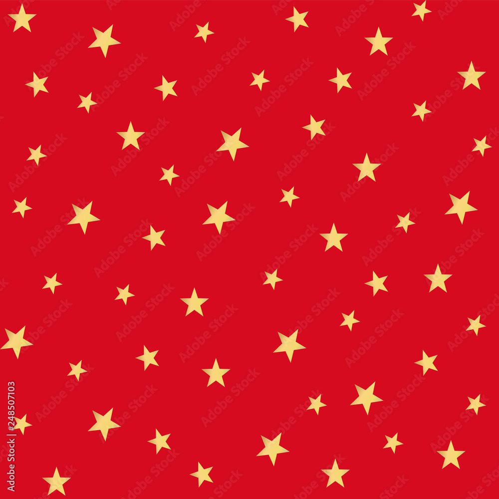 seamless background of gold colored stars on red seamless background of gold colored stars on red