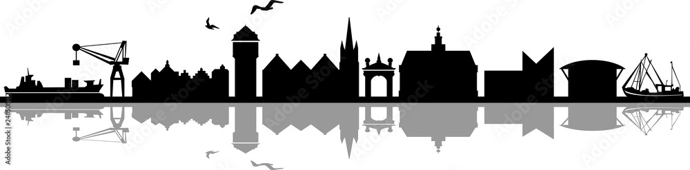 Naklejka premium Emden City Skyline