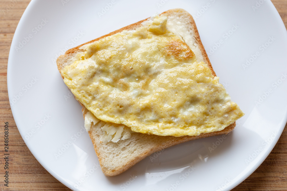 Sandwich with fried egg Sandwich with fried egg
