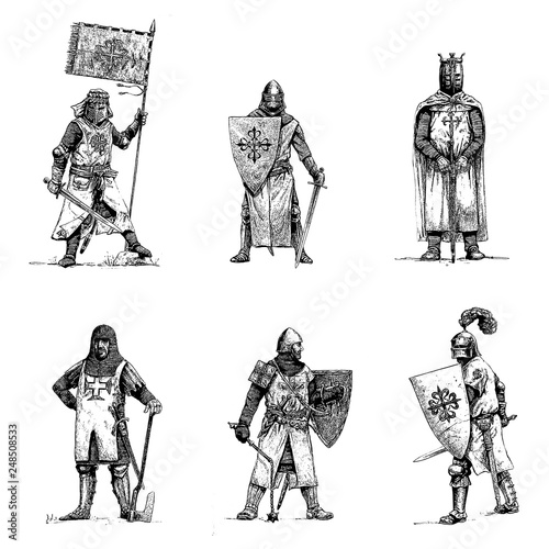 Fotografía Medieval crusaders illustration