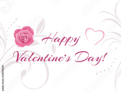 Happy Valentines Day. Design for greeting card