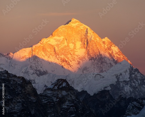 mount Makalu from mount Gokyo ri, Nepal Himalayas