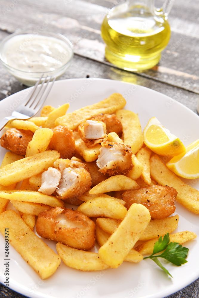 Fish and chips - traditional english fast food