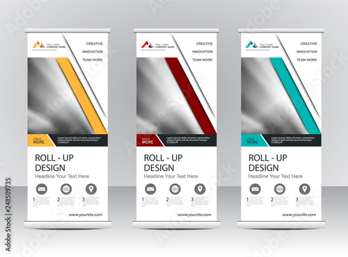 Roll up banner stand design