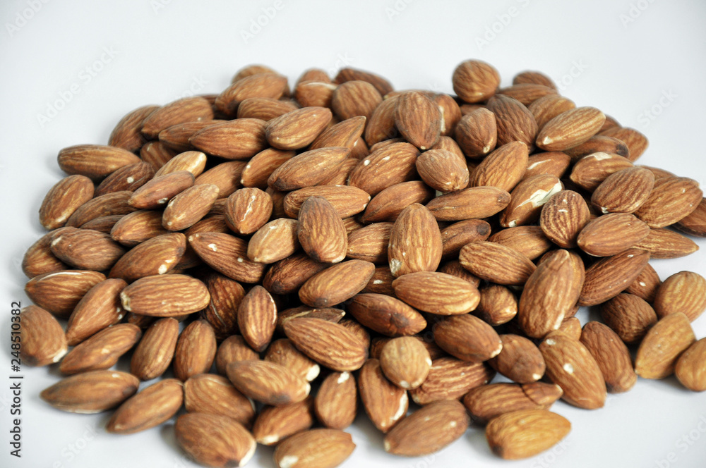 almonds isolated on white background almonds isolated on white background