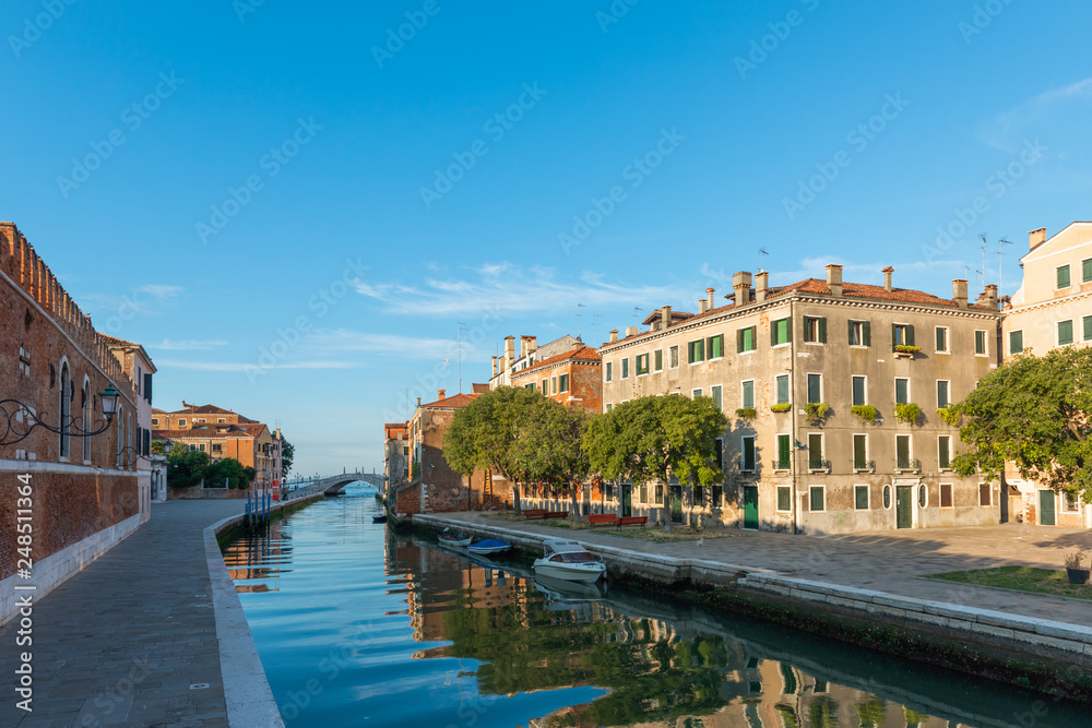 Quiet beautiful small canal and, Venice