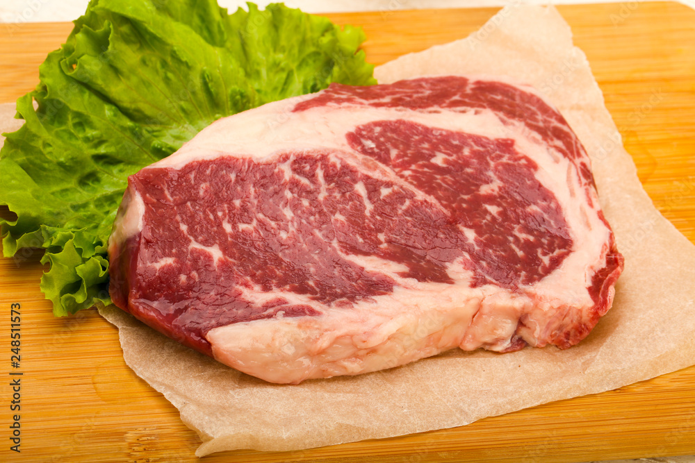 Rib eye raw steak Rib eye raw steak