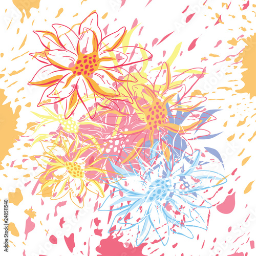 colorful Abstract floral background
