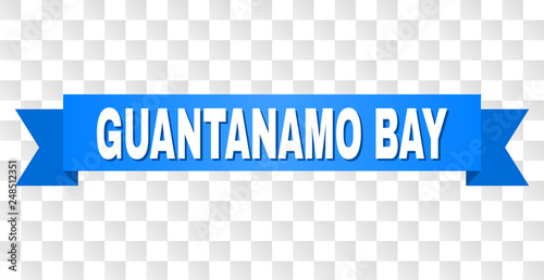 Tableau sur toile GUANTANAMO BAY text on a ribbon