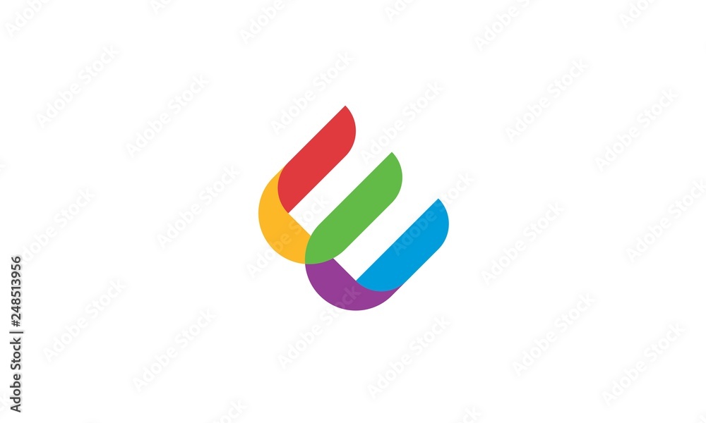 letter e colorful logo