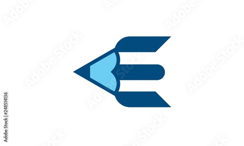 letter e pencil logo Free Download letter e pencil logo - GFXLoad