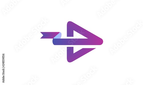Free Download letter e arrow logo - GFXLoad