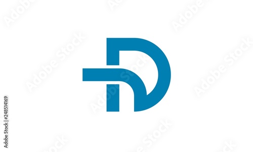 letter d abstract logo