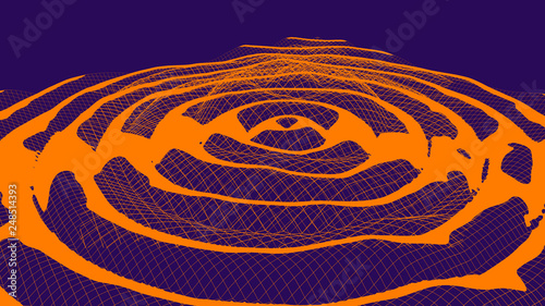Valokuva a Gravitational waves abstract duotone illustration