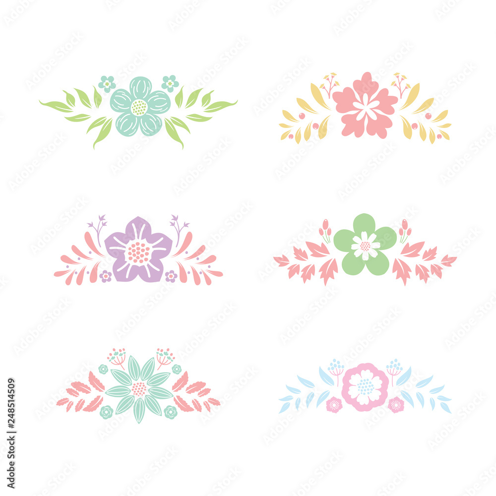 floral cut out files, custom vinyl decals, simple floral cut out