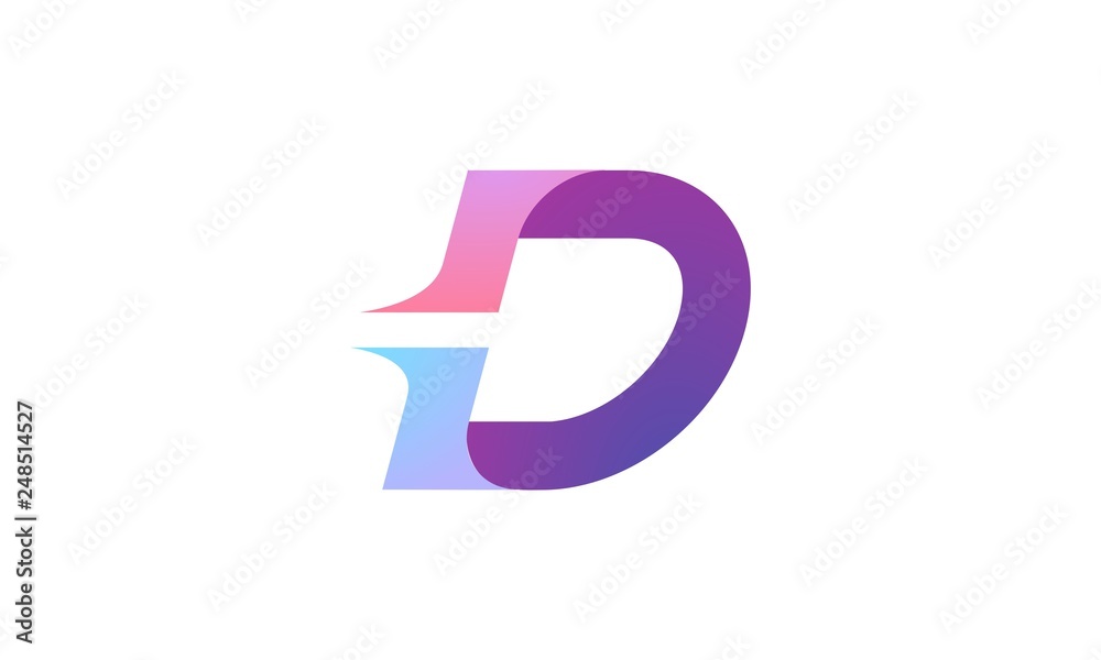 letter D abstract logo letter D abstract logo