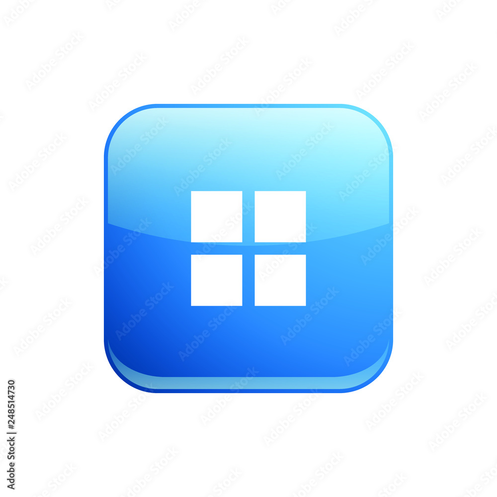 Obraz premium Modern Apps 4 Grid Menu Icon Button Logo
