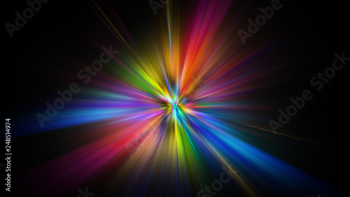 Colorful abstract Star burst light explosion background