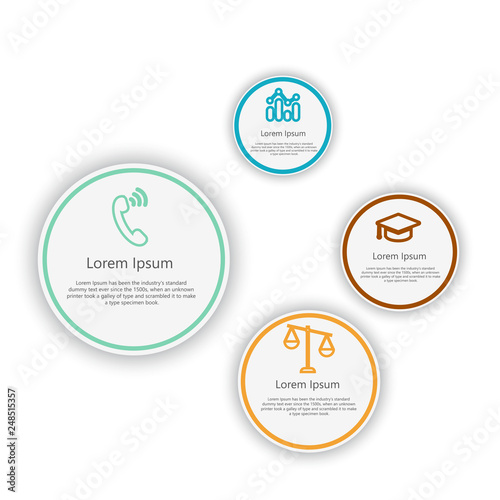Business minimal Infographic design template for diagram, graph, presentation, chart, business concept. Vector